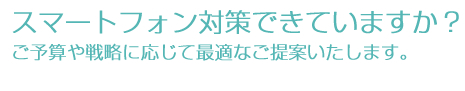 スマートフォン対策できていますか？